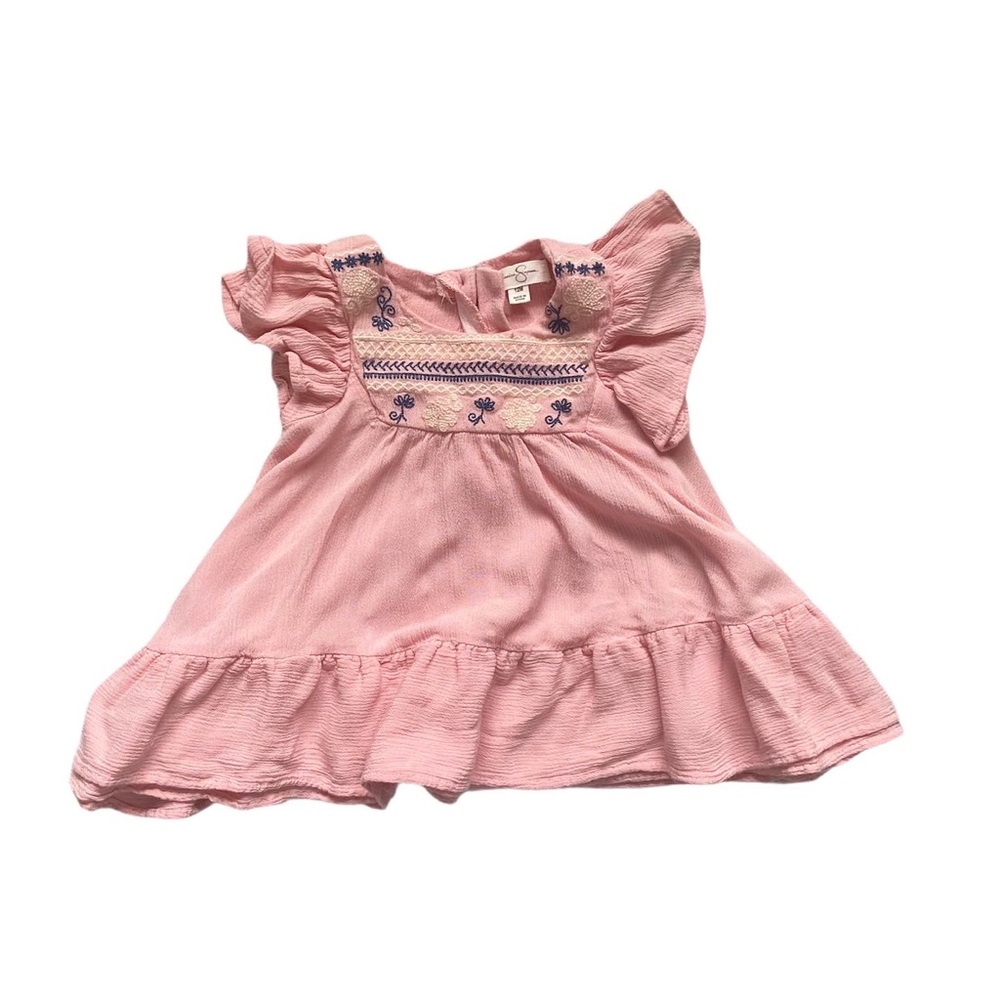 Jessica Simpson pink flowy top 12 months
